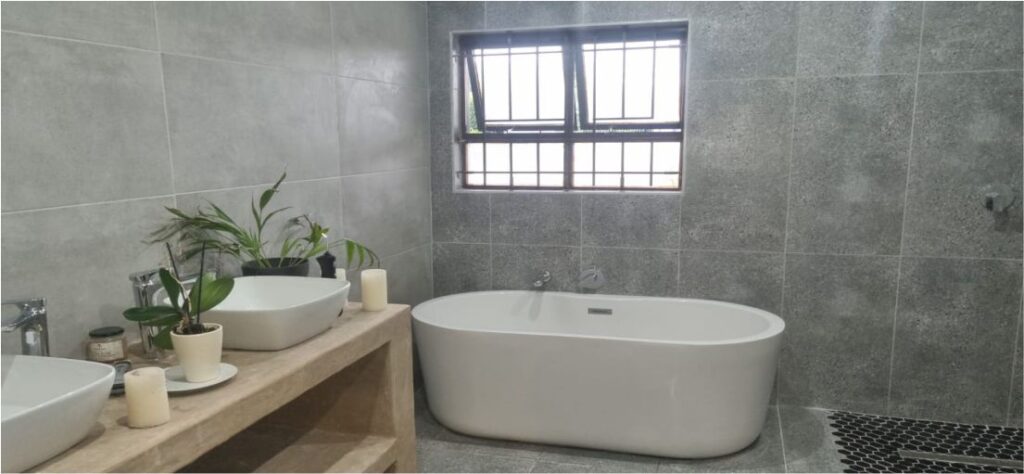 Tiling and plumbing, Bathroom